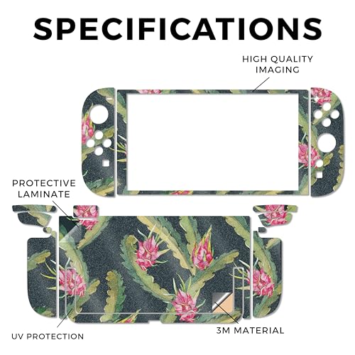 Glossy Glitter Gaming Skin Compatible with Nintendo Switch 2 Console Only - Dragonfruit - Premium 3M Vinyl Protective Wrap Decal Cover - Easy to Apply | Crafted in The USA by MightySkins - color: Dragonfruit, size: Switch 2 Console Skin Only, style: Gloss