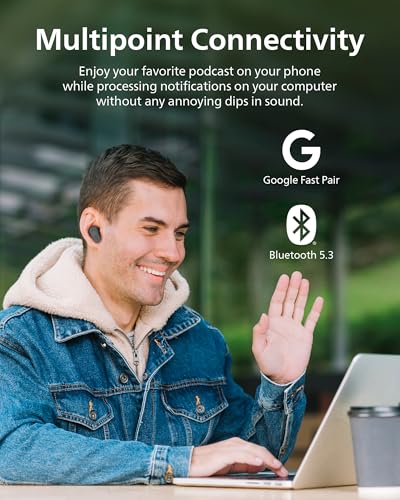 Philips TAT3519 Wireless Earbuds,True Wireless Headphones with Noise Canceling Pro,Dynamic Bass,Clear Call,24 H Battery Life,Fast Charging,Bluetooth 5.3,IPX4,App/Touch Control,Black - size: With tips, style: T3519|Durable playtime