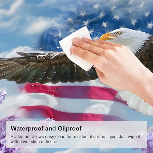 Mouse Pad, Large Anti-Slip with Stitched Edges Desk Mat Desktop Laptop Computer Desk Keyboard Mat,Table Protector Blotter Mat (Flowers and Eagles, 35.4" x 15.7") - color: Flowers and Eagles, size: 35.4" x 15.7"