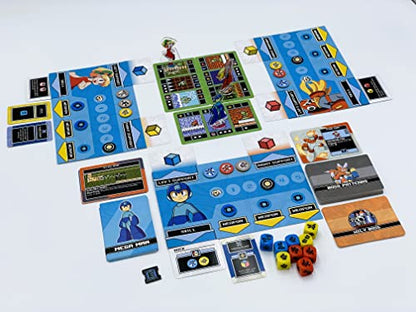 KESS: Mega Man: Adventures - Battle Board Game, Card & Dice Management, Iconic Boss Fights, Cooperative Robot Blasting Action, Ages 14+, 1-4 Players