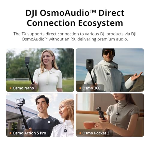 DJI Mic 2 (2 TX + 1 RX + Charging Case), All-in-one Wireless Microphone, Intelligent Noise Cancelling, 32-bit Float Internal Recording, 250m (820 ft.) Range, Microphone for iPhone, Android, Camera | Includes 2 Transmitters Plus 1 Receiver Plus Charging Ca