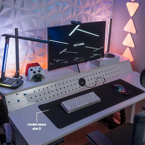 DELTAHUB Gaming Desk Pad Protector - Mouse Pad,Office Desk Mat, Non-Slip Neoprene Top, Desk Blotter,Laptop Desk Pad,Waterproof Desk Writing Pad (Large) - size: 11" x 24.8"