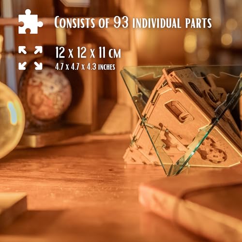 PUZZLE POTATO Anti-Gravity Puzzle Box - 3D Brain Teaser Puzzle for Adults - Wooden Treasure Chest - Money Puzzle Box for Cash Gift - Escape Room Game - color: Anti-gravity (Crystal Blue)