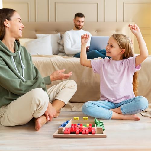 Shut The Box Dice Game – Travel Size 4 Player Wooden Board | Classic Strategy Board Game For Kids & Adults. Fun For Family, Classroom, Home, Party, Pub. Great Travel Size Tabletop Game