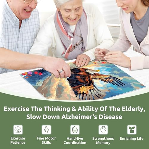 6 Pack 36 Large Piece Puzzles for Seniors, Dementia Alzheimer's Products Activities for Elderly Adults,Alzheimer’s Puzzle Memory Cognitive Games Easy Jigsaw Puzzle Gifts with 6 Storage Bags - style: 36 Large Pieces