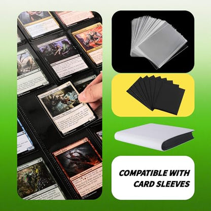 2000 Pockets Trading Card Binder, 20-Pocket Card Ablum Compatible with MTG,Sports Cards & Other Standard Size Trading Card (WHITE) - color: 20 Pocket White