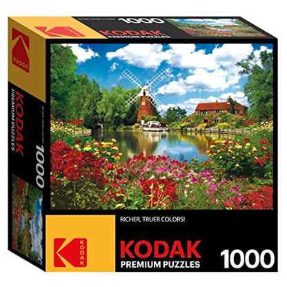 RoseArt - Kodak Premium - Hunsett Mill and The River Ant, Norfolk, England - 1000 Piece Jigsaw Puzzle for Adults - style: Hunsett Mill and The River Ant, Norfolk