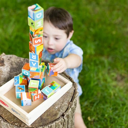 Melissa & Doug National Parks Alphabet & Animals 24-Piece Cube Puzzle (Everglades, Arches, Yellowstone) - FSC Certified