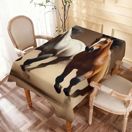 Fashion Home Decor Holiday Party Tablecloth Rectangle Tablecloth Tabletop Horse - color: Color14, size: 53.9x72in