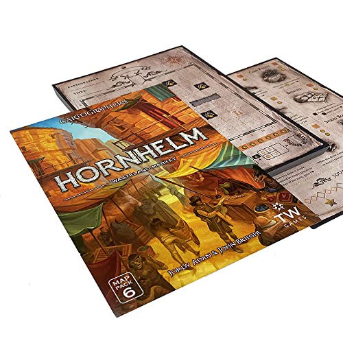 Cartographers: Map Pack 6, Hornhelm | Expansion for The Award-Winning Game of Map Drawing | Strategy Flip and Write Fantasy Board Game | Family Game for 1-75 Players - style: Pack 6