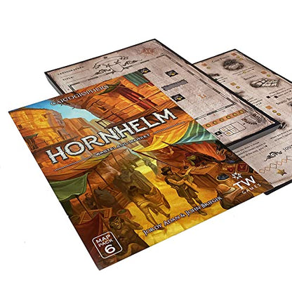 Cartographers: Map Pack 6, Hornhelm | Expansion for The Award-Winning Game of Map Drawing | Strategy Flip and Write Fantasy Board Game | Family Game for 1-75 Players - style: Pack 6