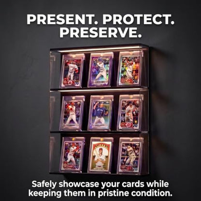 Magnetic Card Holders for Trading Cards | 35pt 10 Count | Clear Acrylic One-Touch Magnetic Card Holders Protector Case for Sports, TCG, and Collectible Cards - size: 10 Count