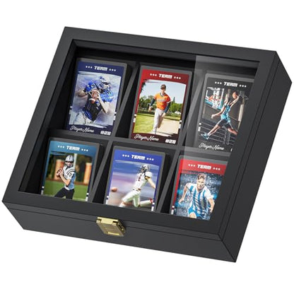 TJ.MOREE Card Sorting Tray Case, Stackable Trading Cards Organizer Fits 330 Cards, Baseball Card Display Case for Baseball Football Basketball Hockey Game Trading Card Collection - size: 330 Cards-Countertop