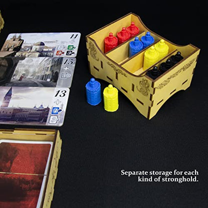 SMONEX Board Game Organizer Compatible with All of Splendor Board Game Expansion - Organizer Insert Suitable for Splendor Made from Strong Plywood