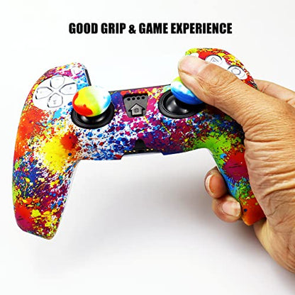 Silicone Skin for PS5, Anti-Slip Shell Cover Case with Joystick Grips, PlayStation 5 Controller - color: PS5 controller #18