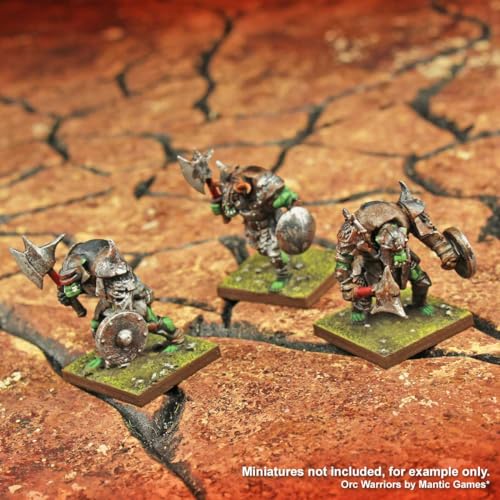 LITKO 25mm Square Ready-Base Kit | Compatible w/Old World | Base + Magnet | Twenty 3mm plywood bases + magnets | Magnetize minis for storage & steel trays | Infantry - style: 25mm Square