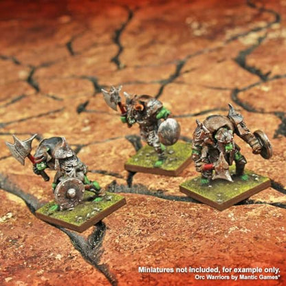 LITKO 25mm Square Ready-Base Kit | Compatible w/Old World | Base + Magnet | Twenty 3mm plywood bases + magnets | Magnetize minis for storage & steel trays | Infantry - style: 25mm Square