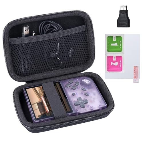 Khanka Hard Travel Case for Anbernic RG35XX Plus/RG355XX/RG355XX Pro Retro | EVA Hard Shell, Mesh Pocket Accessory Storage, Travel-Ready Portable Storage, Easy Carry Handle, Protective Case Only