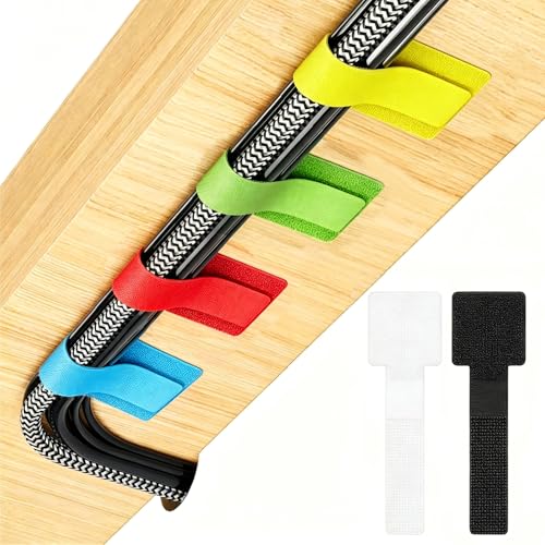 100Pcs Cable Straps Hook and Loop Cable Ties - color: Mixed Color 120pcs