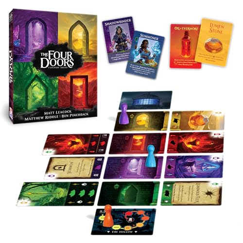 Happy Camper - The Four Doors | Cooperative Game by Pandemic and Forbidden Island Creator | Perfect for Solo Play, Two Players, and Small Groups | Portable Adventure Game