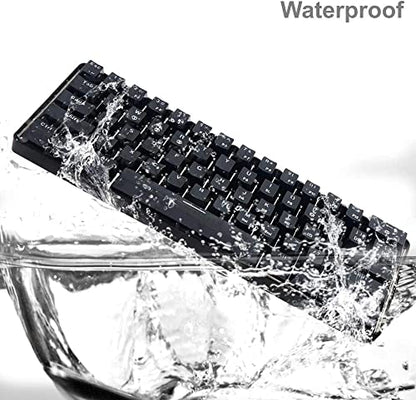 HK Gaming GK61 Mechanical Gaming Keyboard 60 Percent | 61 RGB Rainbow LED Backlit Programmable Keys | USB Wired | for Mac and Windows PC | Hotswap Gateron Optical Red Switches | Red - color: Red, size: Gateron Optical Red