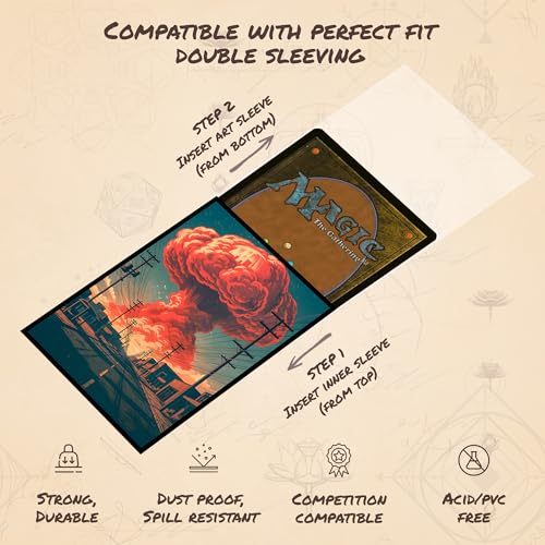 Nuclear Cloud - MTG Card Sleeves, 104ct, Standard Size, Smooth | Perfect for Double Sleeving, Smudge Resistant Matte Back, Standard 66x92mm - Compatible with Magic The Gathering & TCG Cards - color: Nuclear Cloud, size: Smooth