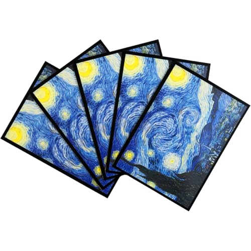 120pcs Starry Sky Night 66x91mm Standard Size Card Protector Top Loaders Board Game Matte Card SleevesTrading Card Game Cover Shield for Standard Size Cards