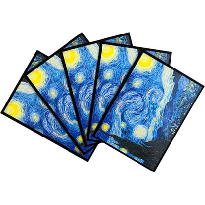 120pcs Starry Sky Night 66x91mm Standard Size Card Protector Top Loaders Board Game Matte Card SleevesTrading Card Game Cover Shield for Standard Size Cards