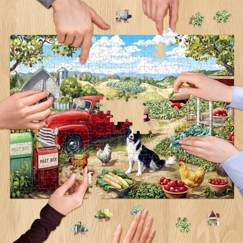 500 Piece Puzzle for Adults, Farm Scene Jigsaw Puzzles - style: Farm Scene