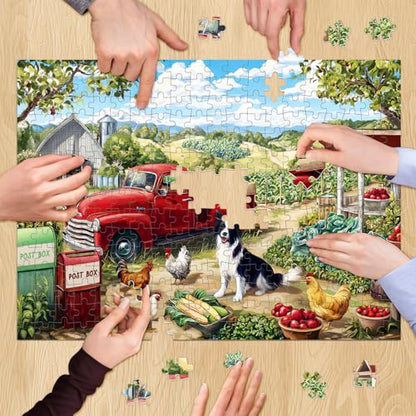 500 Piece Puzzle for Adults, Farm Scene Jigsaw Puzzles - style: Farm Scene