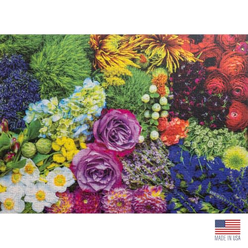 from the Garden, Part 2 Flower Puzzle, Premium 1000 Piece Jigsaw Puzzle for Adults, Glare-Free, Soft-Touch Puzzles, Made in USA, 26.6" x 19.25" - color: From the Garden, Part 2