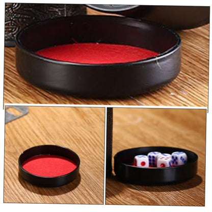 Kisangel 5pcs Plush Leather Dice Cup Lid Dice Shaker Accessory for Bar Props Ktv Game Party Props Supplies Cup Holder
