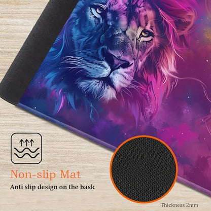 for MTG Playmat Non-Slip Rubber Play Mat with Storage Bag Combination, Ideal for Card Game Lovers TCG Play Mat, Blue and Purple Lion - color: Blue and Purple Lion