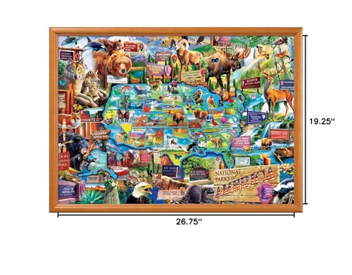 MasterPieces - 1000 Piece Jigsaw Puzzle, National Parks of America, Fun for Adults, Family, Kids 19.25"x26.75" - style: National Parks