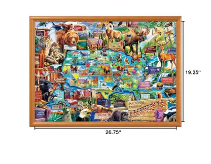 MasterPieces - 1000 Piece Jigsaw Puzzle, National Parks of America, Fun for Adults, Family, Kids 19.25"x26.75" - style: National Parks