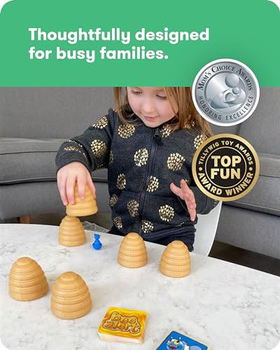 SimplyFun Bee Alert - A Matching Game for Kids That Tests Your Memory and Patience While Learning How to Take Turns - Educational Learning Game - 2 to 5 Players - for Kids Ages 5 & Up - style: Bee Alert