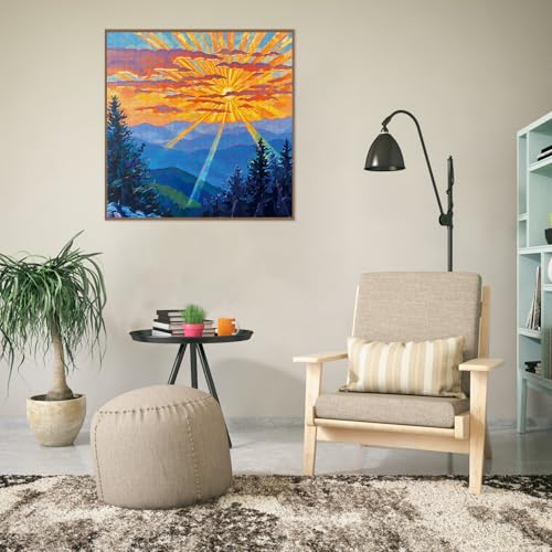 Puzzle for Adults 1024 Pieces, Bold Sunset Mountain Scene Puzzle, Challening Impossible Difficult Hard Fun 1024 Pieces Jigsaw Puzzles for Adults - color: Dusk 1024 Pieces