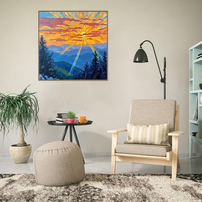 Puzzle for Adults 1024 Pieces, Bold Sunset Mountain Scene Puzzle, Challening Impossible Difficult Hard Fun 1024 Pieces Jigsaw Puzzles for Adults - color: Dusk 1024 Pieces