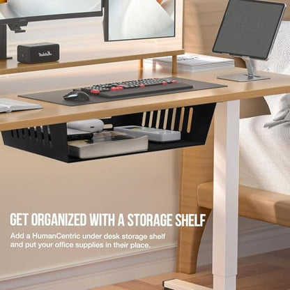 2 Pack Under Desk Shelf-Metal -Black Under Shelf Storage for Office Tables & Workstations（13Inch） - size: 13 inch 2 Pack