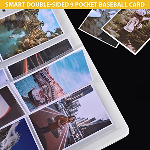 9 Pocket Page Protector, 200 Pack Trading Card Sleeves for Skylanders, MTG, Coupon, Game, Football Cards - size: 200