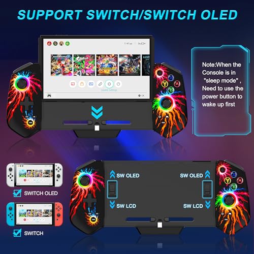 CYOYPPY Joypad Controller for Nintendo Switch/OLED, Wired Switch Pro Controllers with Hall Joystick, One-Piece Switch Controller Replacement Handheld Mode, Switch Remote with Turbo