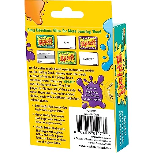 Teacher Created Resources Alphabet Splat™ Game Grades PreK-1 (EP62060)