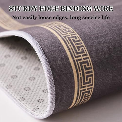 Round Mahjong Table Mat with Carrying Bag, Anti Slip Noise Reduction Table Cover Foldable Game Mat for Tiles Board Poker Dominoes Game(Gray,37.4x37.4 in) - color: Gray, size: 37.4x37.4 in
