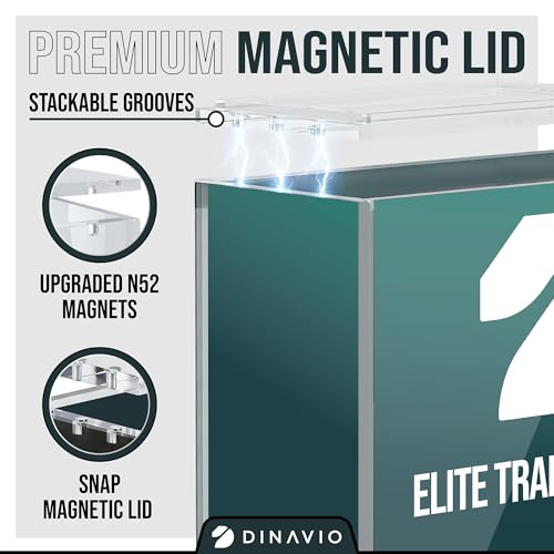 Dinavio Crafthouse Elite Trainer Box Acrylic Display Case Stackable - 8mm + 5mm Ultra Thick Acrylic with N52 Strong Magnets - ETB Case Protector - Compatible with Elite Trainer Boxes - size: Elite Trainer Box Case