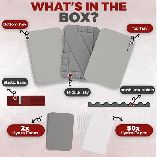 Stay Wet Palette for Acrylic Painting, Easy to Clean, Sturdy and Durable, Ideal for Painting Miniatures, Warhammer Painters, Students, Beginners, and Hobbyists - color: Gray