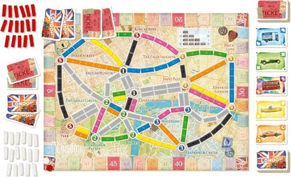 Asmodee Ticket to Ride London Board Game - Train Route-Building Strategy Game, Fun Family Game for Kids & Adults, Ages 8+, 2-4 Players, 10-15 Minute Playtime - style: London