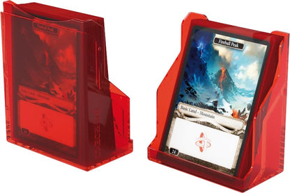 Gamegenic Bastion 50+ XL Deck Box - Compact, Secure, and Perfectly Organized for Your Trading Cards! Safely Protects 50+ Double-Sleeved Cards, White Color, Made - color: Red