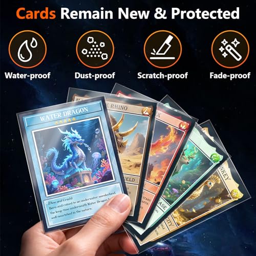 10000 Count Penny Card Sleeves for Trading Cards, Soft Card Sleeves Clear Plastic Card Protectors for MTG TCG Baseball Football Sports Game Photocards Compatible with Top Loaders - size: 10000P
