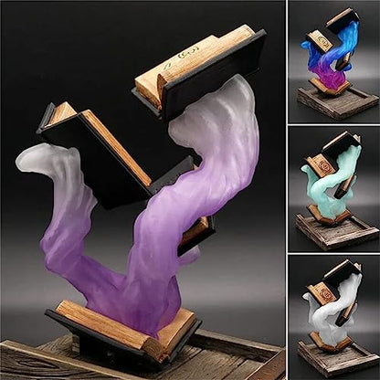 Thyggzjbs Magic Book Dice Tower,Tomes of Magics Dice Tower Magics Dice Tower Big Book Dice Tower Ornaments Clear Ornament Bulbs,Personalized Magic Dice Tower BookCollection (Purple+White) - color: Purple+white
