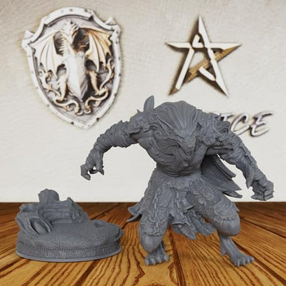 AUSPDICE Terrifying 28mm Unpainted Werewolf Figure - Customizable Fantasy Miniature for DND & Horror Tabletop RPG Campaigns - Monster Model for Painting & Gaming-AS162